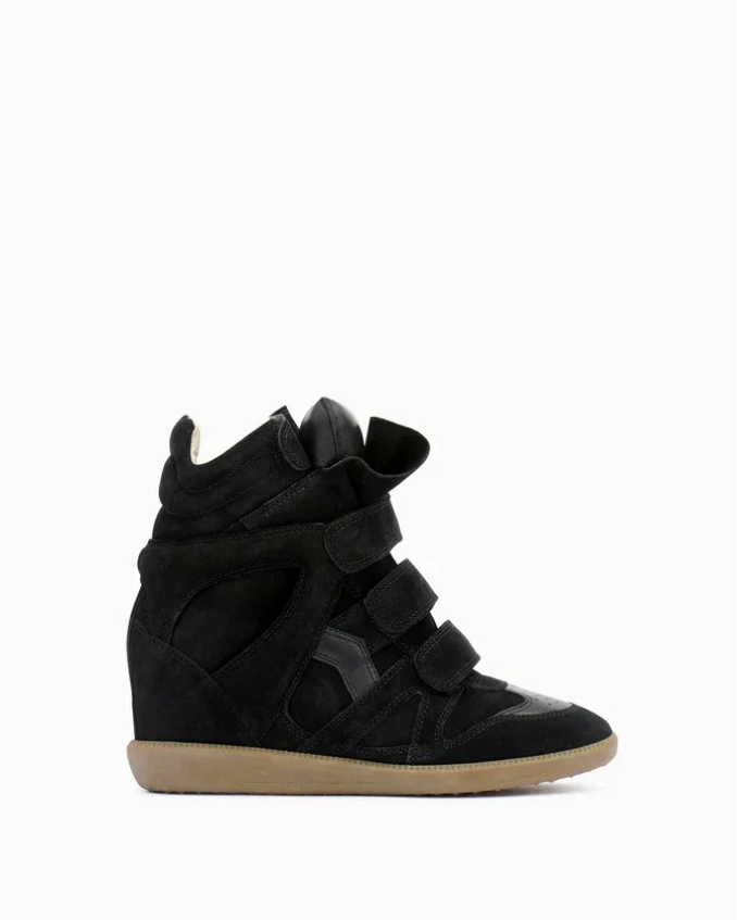 Aurelle, Leather High Heel Sneakers