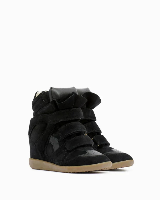 Aurelle, Leather High Heel Sneakers