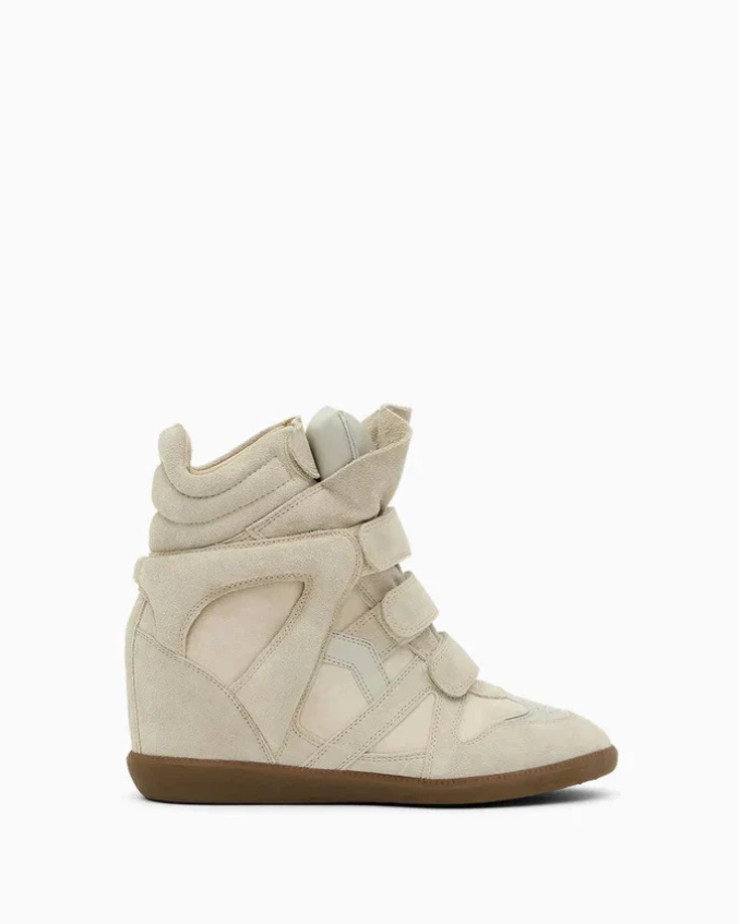 Aurelle, Leather High Heel Sneakers