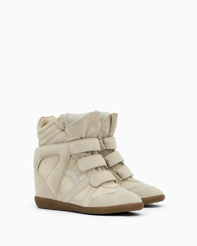 Aurelle, Leather High Heel Sneakers
