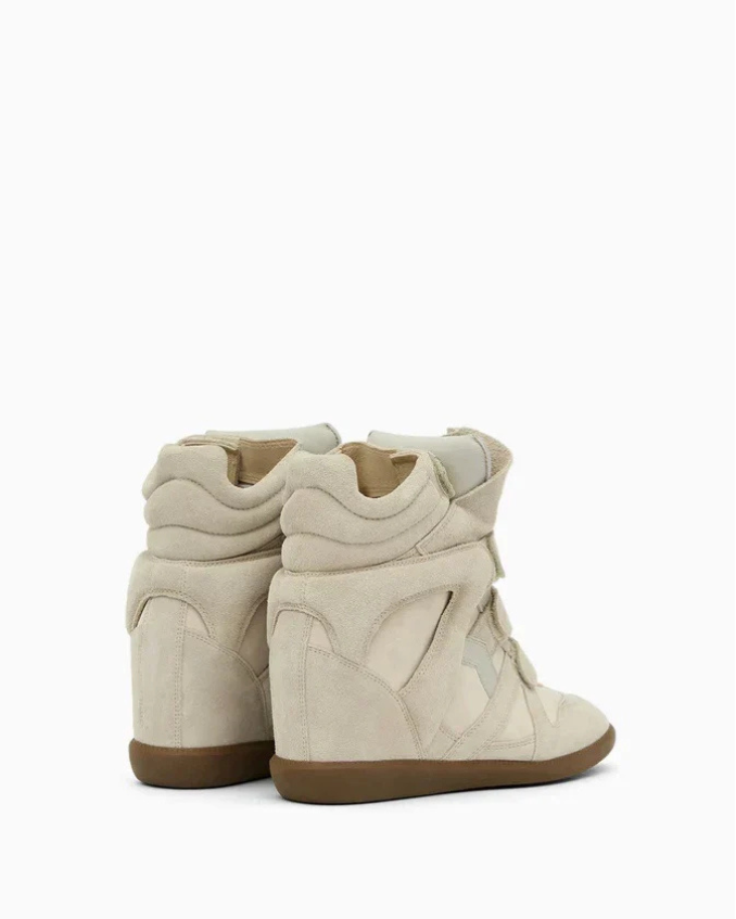 Aurelle, Leather High Heel Sneakers