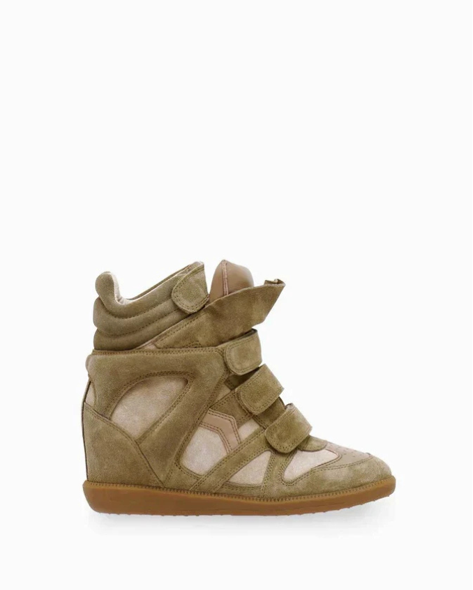 Aurelle, Leather High Heel Sneakers
