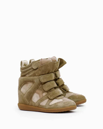 Aurelle, Leather High Heel Sneakers