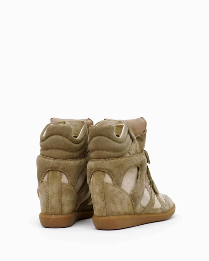 Aurelle, Leather High Heel Sneakers
